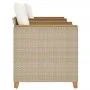 Table and chairs with cushions 3 pieces PE rattan beige acacia wood by , Garden sets - Ref: Foro24-366315, Price: 227,49 €, D...