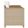 Tisch und Stühle mit Kissen 3 Stück PE Rattan beige Akazienholz von , Gartensets - Ref: Foro24-366315, Preis: 198,46 €, Rabat...