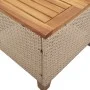 Table and chairs with cushions 3 pieces PE rattan beige acacia wood by , Garden sets - Ref: Foro24-366315, Price: 227,49 €, D...