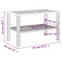 Garden table synthetic rattan gray acacia wood 70x38x42 cm by , Garden tables - Ref: Foro24-366271, Price: 56,94 €, Discount: %