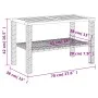 Garden table synthetic rattan gray acacia wood 70x38x42 cm by , Garden tables - Ref: Foro24-366271, Price: 68,78 €, Discount: %