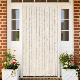 Beige-weißer Chenille-Fliegenschutzvorhang, 56 x 185 cm von , Moskitonetze für Fenster - Ref: Foro24-377339, Preis: 36,17 €, ...