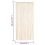 Beige-weißer Chenille-Fliegenschutzvorhang, 56 x 185 cm von , Moskitonetze für Fenster - Ref: Foro24-377339, Preis: 36,68 €, ...