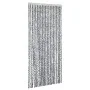Grau-schwarz-weißer Chenille-Fliegenvorhang, 56 x 185 cm von , Moskitonetze für Fenster - Ref: Foro24-377332, Preis: 38,90 €,...