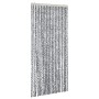 Grau-schwarz-weißer Chenille-Fliegenvorhang, 56 x 185 cm von , Moskitonetze für Fenster - Ref: Foro24-377332, Preis: 39,74 €,...