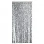 Grau-schwarz-weißer Chenille-Fliegenvorhang, 56 x 185 cm von , Moskitonetze für Fenster - Ref: Foro24-377332, Preis: 38,90 €,...
