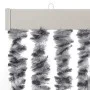 Grau-schwarz-weißer Chenille-Fliegenvorhang, 56 x 185 cm von , Moskitonetze für Fenster - Ref: Foro24-377332, Preis: 38,90 €,...