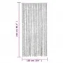 Gray chenille fly curtain 100x220 cm by , Mosquito nets for windows - Ref: Foro24-377351, Price: 66,36 €, Discount: %
