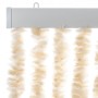 Beige-weißer Chenille-Fliegenschutzvorhang, 100 x 230 cm von , Moskitonetze für Fenster - Ref: Foro24-377345, Preis: 67,18 €,...
