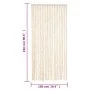 Beige-weißer Chenille-Fliegenschutzvorhang, 100 x 230 cm von , Moskitonetze für Fenster - Ref: Foro24-377345, Preis: 67,28 €,...