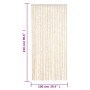 Beige-weißer Chenille-Fliegenschutzvorhang, 100 x 230 cm von , Moskitonetze für Fenster - Ref: Foro24-377345, Preis: 67,18 €,...