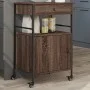 Oak brown engineered wood kitchen cart 56x43x89.5 cm by , Kitchen and dining carts - Ref: Foro24-842395, Price: 89,99 €, Disc...