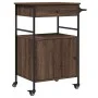 Küchenwagen aus eichenbraunem Holzwerkstoff, 56 x 43 x 89,5 cm von , Küchen- und Speisewagen - Ref: Foro24-842395, Preis: 89,...