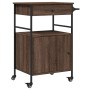 Küchenwagen aus eichenbraunem Holzwerkstoff, 56 x 43 x 89,5 cm von , Küchen- und Speisewagen - Ref: Foro24-842395, Preis: 91,...