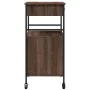 Küchenwagen aus eichenbraunem Holzwerkstoff, 56 x 43 x 89,5 cm von , Küchen- und Speisewagen - Ref: Foro24-842395, Preis: 89,...