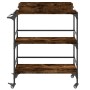 Engineered wood kitchen cart smoked oak 81.5x41x92.5 cm by , Kitchen and dining carts - Ref: Foro24-842343, Price: 69,71 €, D...