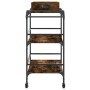 Engineered wood kitchen cart smoked oak 81.5x41x92.5 cm by , Kitchen and dining carts - Ref: Foro24-842343, Price: 69,71 €, D...