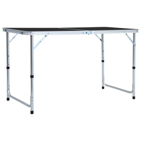 Klappbarer Campingtisch aus grauem Aluminium, 120 x 60 cm von vidaXL, Campingmöbel - Ref: Foro24-48173, Preis: 55,93 €, Rabat...