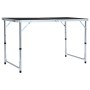 Klappbarer Campingtisch aus grauem Aluminium, 120 x 60 cm von vidaXL, Campingmöbel - Ref: Foro24-48173, Preis: 55,93 €, Rabat...