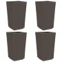 Jardineras 4 unidades PP marrón 32,5x32,5x57 cm de , Maceteros y jardineras - Ref: Foro24-367855, Precio: 123,58 €, Descuento: %