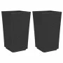 Jardineras 2 unidades PP negro 32,5x32,5x57 cm de , Maceteros y jardineras - Ref: Foro24-367848, Precio: 80,08 €, Descuento: %