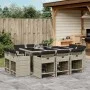 Garden dining set 11 pieces and gray synthetic rattan cushions by , Garden sets - Ref: Foro24-3211211, Price: 738,27 €, Disco...