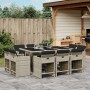 Garten-Essgruppe 11-teilig und graue synthetische Rattankissen von , Gartensets - Ref: Foro24-3211211, Preis: 647,57 €, Rabat...