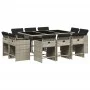 Garden dining set 11 pieces and gray synthetic rattan cushions by , Garden sets - Ref: Foro24-3211211, Price: 738,27 €, Disco...