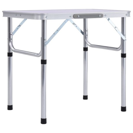 Klappbarer Campingtisch aus weißem Aluminium, 60 x 45 cm von vidaXL, Campingmöbel - Ref: Foro24-48178, Preis: 33,67 €, Rabatt: %