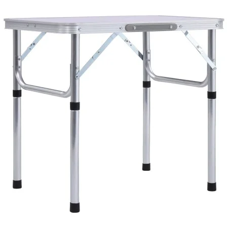Mesa de camping plegable aluminio blanco 60x45 cm de vidaXL, Mobiliario de camping - Ref: Foro24-48178, Precio: 33,67 €, Desc...