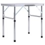 Klappbarer Campingtisch aus weißem Aluminium, 60 x 45 cm von vidaXL, Campingmöbel - Ref: Foro24-48178, Preis: 33,67 €, Rabatt: %