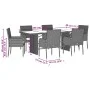 7-piece garden dining set and black synthetic rattan cushions by , Garden sets - Ref: Foro24-3213506, Price: 486,11 €, Discou...