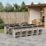 Garten-Essgruppe 11-teilig und graue synthetische Rattankissen von , Gartensets - Ref: Foro24-3211115, Preis: 767,39 €, Rabat...