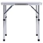 Klappbarer Campingtisch aus weißem Aluminium, 60 x 45 cm von vidaXL, Campingmöbel - Ref: Foro24-48178, Preis: 33,67 €, Rabatt: %