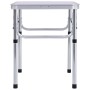 Klappbarer Campingtisch aus weißem Aluminium, 60 x 45 cm von vidaXL, Campingmöbel - Ref: Foro24-48178, Preis: 33,67 €, Rabatt: %