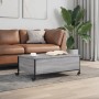 Coffee table with wheels gray engineered wood 91x55x34 cm by , Coffee table - Ref: Foro24-842299, Price: 73,35 €, Discount: %