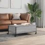 Coffee table with wheels gray engineered wood 91x55x34 cm by , Coffee table - Ref: Foro24-842299, Price: 71,90 €, Discount: %