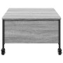 Coffee table with wheels gray engineered wood 91x55x34 cm by , Coffee table - Ref: Foro24-842299, Price: 73,35 €, Discount: %