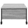 Coffee table with wheels gray engineered wood 91x55x34 cm by , Coffee table - Ref: Foro24-842299, Price: 71,90 €, Discount: %