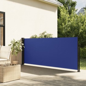 Toldo lateral retráctil azul 140x300 cm