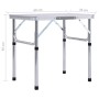 Klappbarer Campingtisch aus weißem Aluminium, 60 x 45 cm von vidaXL, Campingmöbel - Ref: Foro24-48178, Preis: 33,67 €, Rabatt: %