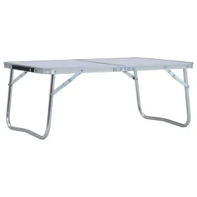Mesa de camping plegable aluminio blanca 60x40 cm de vidaXL, Mobiliario de camping - Ref: Foro24-48185, Precio: 23,18 €, Desc...