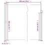 Red retractable side awning 200x600 cm by , Umbrellas - Ref: Foro24-4004552, Price: 117,03 €, Discount: %