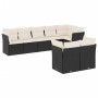 8-teiliges Gartensofa-Set und schwarze synthetische Rattankissen von , Gartensets - Ref: Foro24-3249745, Preis: 520,49 €, Rab...
