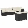 8-teiliges Gartensofa-Set und schwarze synthetische Rattankissen von , Gartensets - Ref: Foro24-3249745, Preis: 506,60 €, Rab...