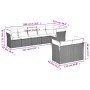 8-teiliges Gartensofa-Set und schwarze synthetische Rattankissen von , Gartensets - Ref: Foro24-3249745, Preis: 520,49 €, Rab...