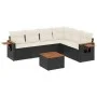7-piece garden dining set and black synthetic rattan cushions by , Garden sets - Ref: Foro24-3259249, Price: 420,90 €, Discou...