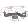 7-piece garden dining set and black synthetic rattan cushions by , Garden sets - Ref: Foro24-3259249, Price: 420,90 €, Discou...