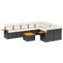 Garden sofa set 10 pieces with black synthetic rattan cushions by , Garden sets - Ref: Foro24-3259550, Price: 609,08 €, Disco...