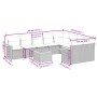 Garden sofa set 10 pieces with black synthetic rattan cushions by , Garden sets - Ref: Foro24-3259550, Price: 609,08 €, Disco...